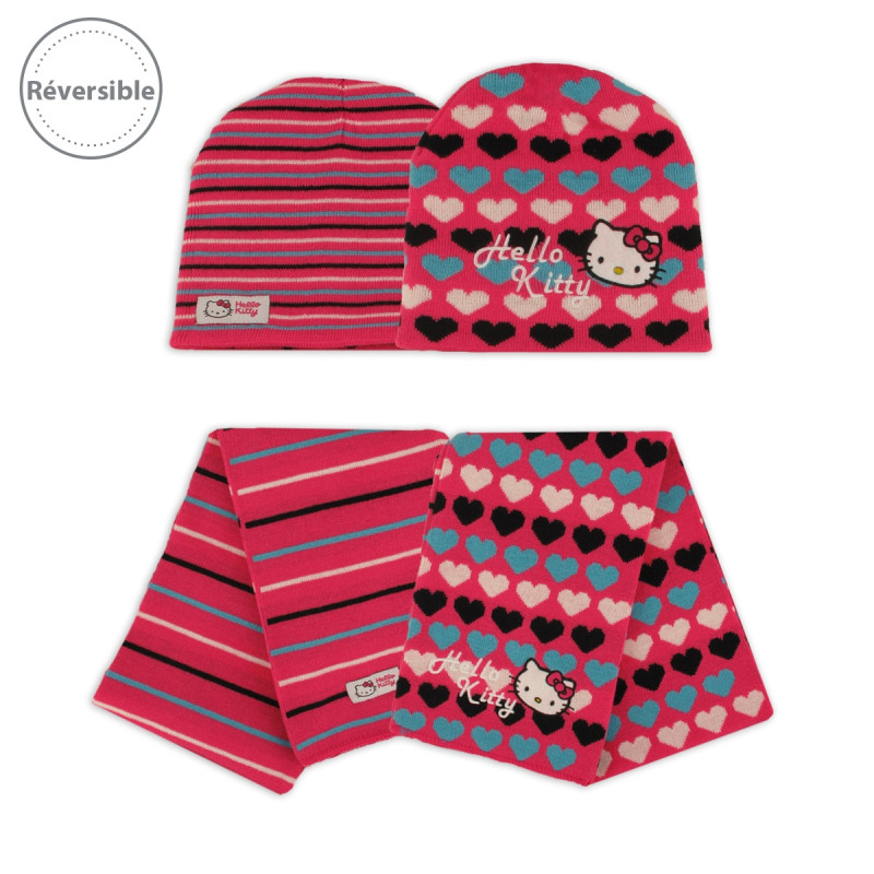 Ensemble Bonnet et Echarpe Hello Kitty