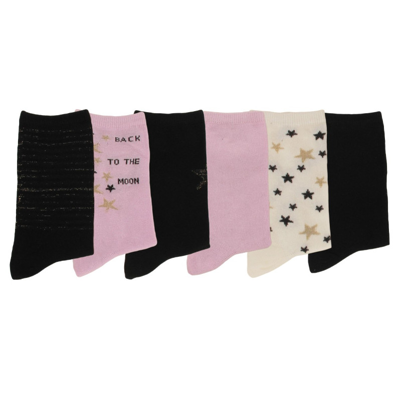 Chaussettes fille à paillettes lot de 6