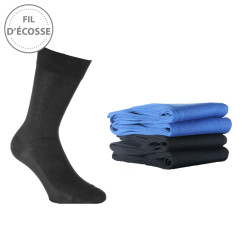 Chaussettes fil d'écosse homme lot de 4