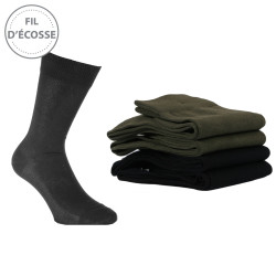 Chaussettes fil d'écosse homme lot de 4