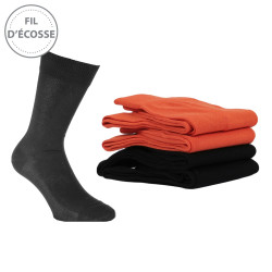 Chaussettes fil d'écosse homme lot de 4