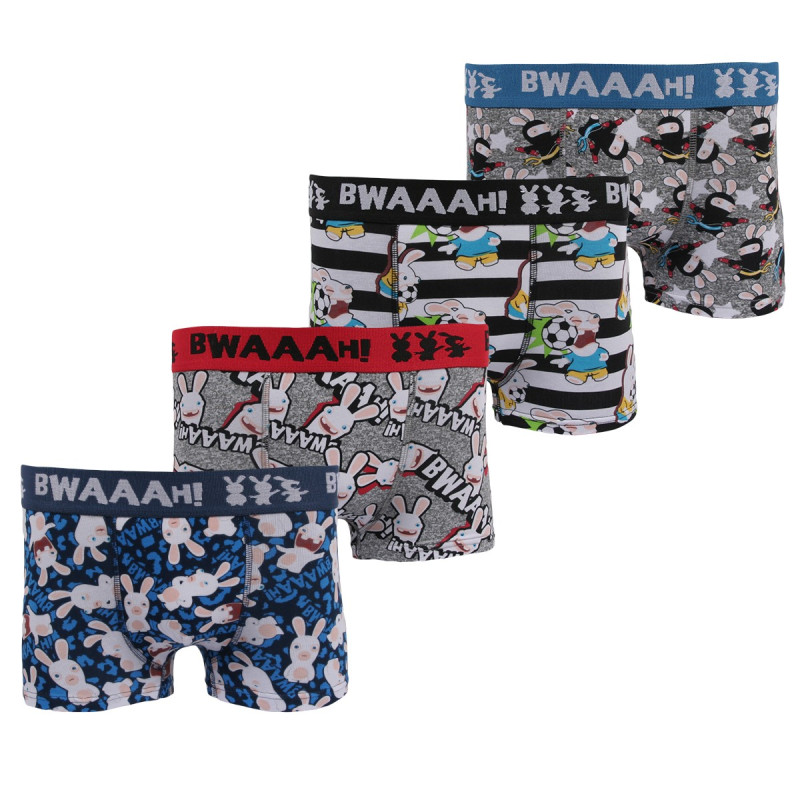 Boxers Lapin Crétins garçon lot de 4