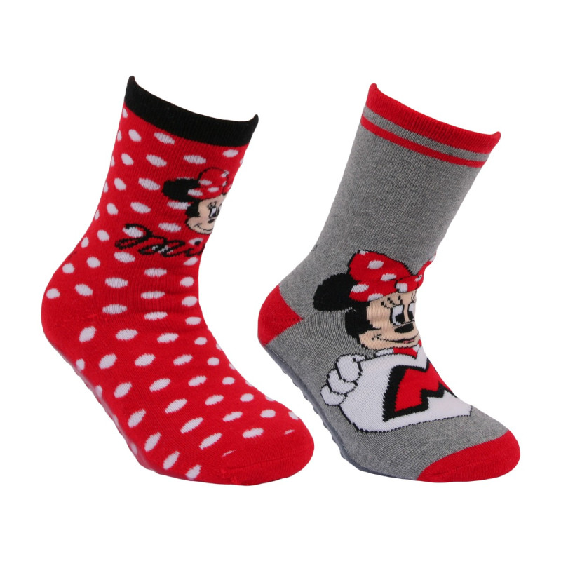 Chaussettes antidérapantes Minnie enfant lot de 2