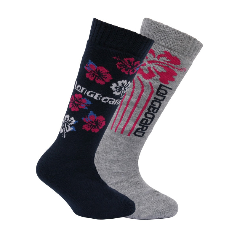 Mi-bas Longboard fille lot de 2