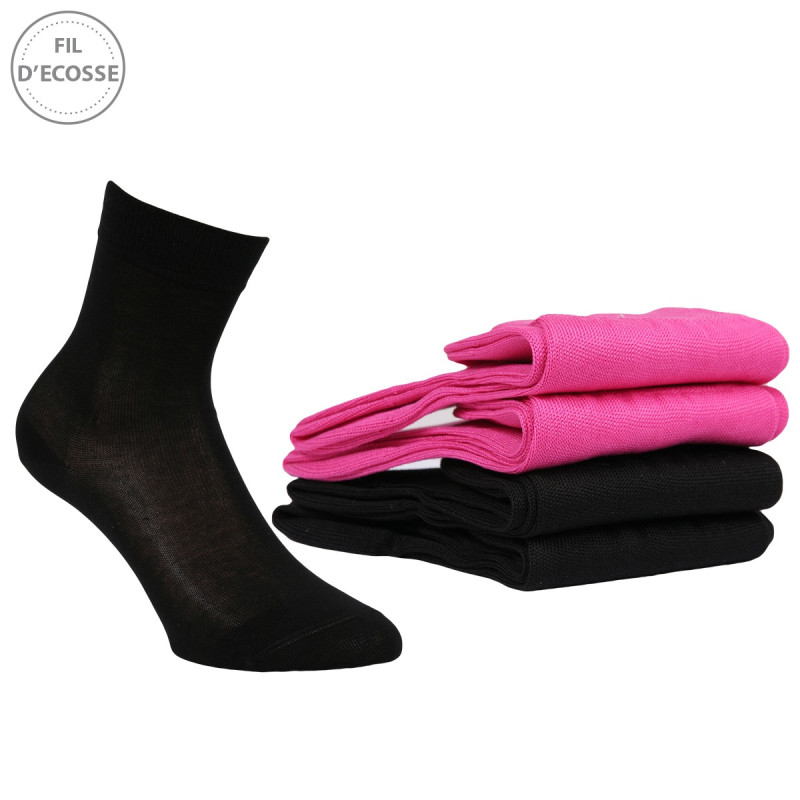 Chaussettes Femme Fil Ecosse Lot de 4
