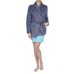 Peignoir éponge court femme