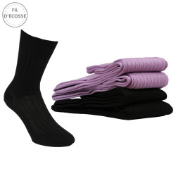 Chaussettes Homme Lot de 4 Fil d'Ecosse