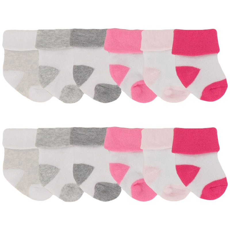 Chaussettes revers bébé naissance lot de 12
