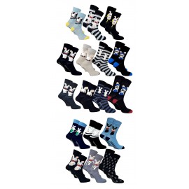 Chaussettes homme Lapins Crétins en Coton -Assortiment modèles photos selon arrivages-