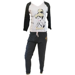 Pyjama Femme La Fée Clochette, Disney en Coton -Chaleur,Douceur et Confort-