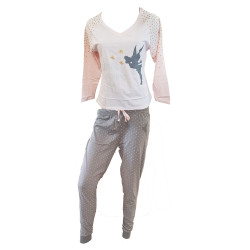 Pyjama Femme La Fée Clochette, Disney en Coton -Chaleur,Douceur et Confort-
