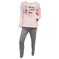 Pyjama Femme La Fée Clochette, Disney en Coton -Chaleur,Douceur et Confort-